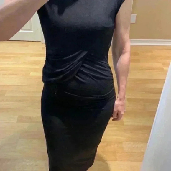 Buffalo David Bitton Bon Chic Maxi Dress Midi Charcoal Grey Black Size XS NWT - Picture 9 of 13